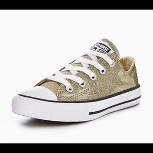 Gold converse shoes